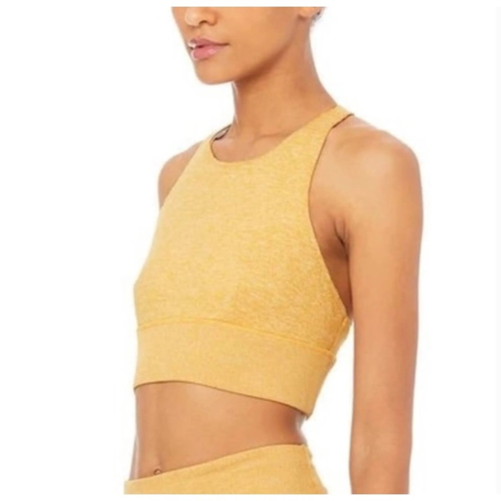 Alo AloSoft Yellow Longline Bra Sz XS
